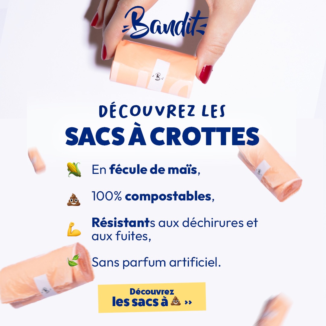 Testez les sacs à crottes compostables et biodégradables French Bandit